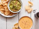 Food Network Kitchen's Grilled Guacamole and Grilled Queso Dip.