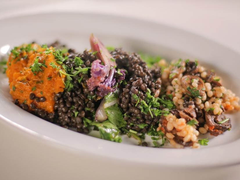 Black Lentils with Kabocha Squash as Served at Radio Africa Kitchen in San Francisco, California as seen on DDD Nation, special.