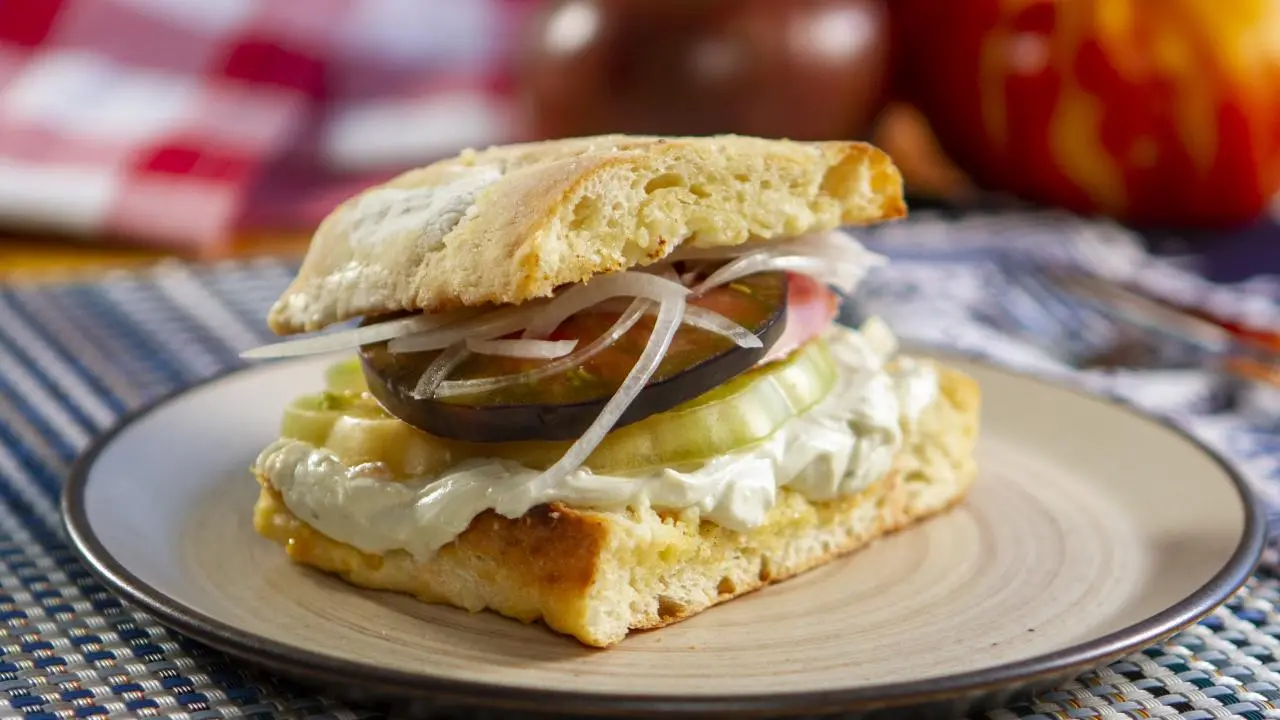 Tomato Sandwiches with Blue Cheese Mousse