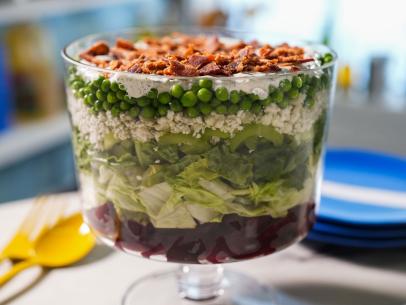 Layered Pea Salad with Creamy Herb Dressing-image