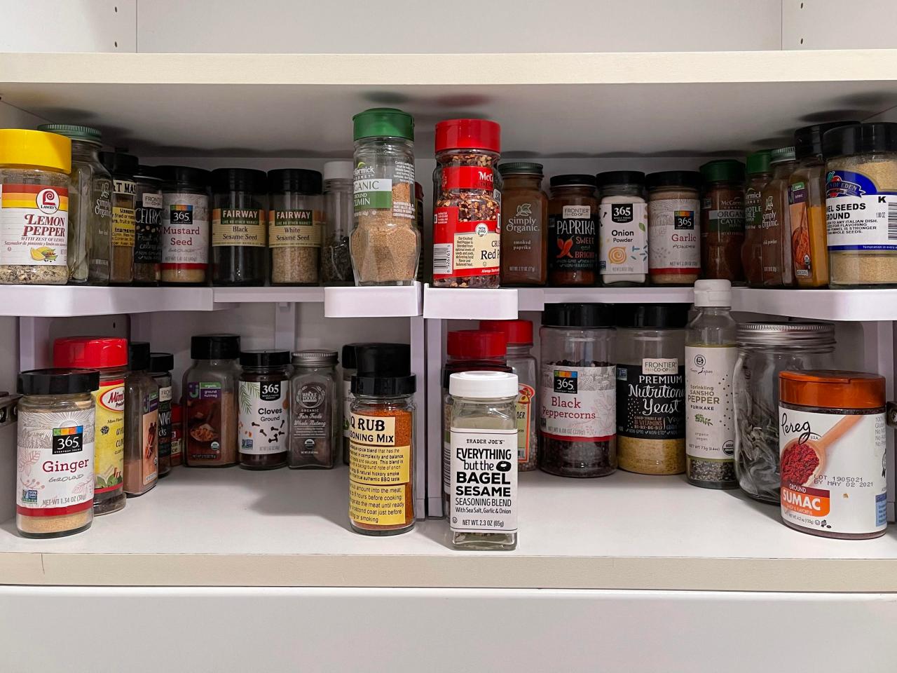 How I Completely Organized My Spice Shelf So I Can Read Every