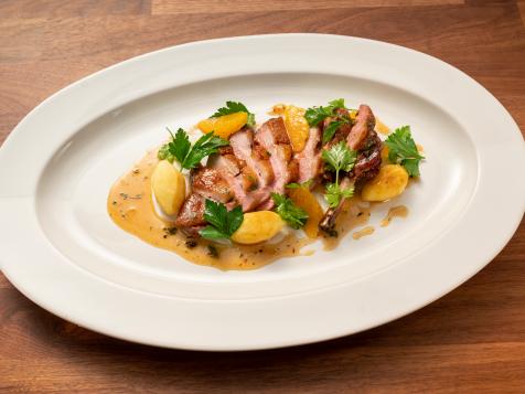 Pan-Roasted Duck Breast with Orange Sauce and Tourne Potatoes