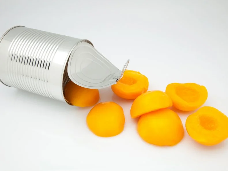 peach canister in sweet conserve