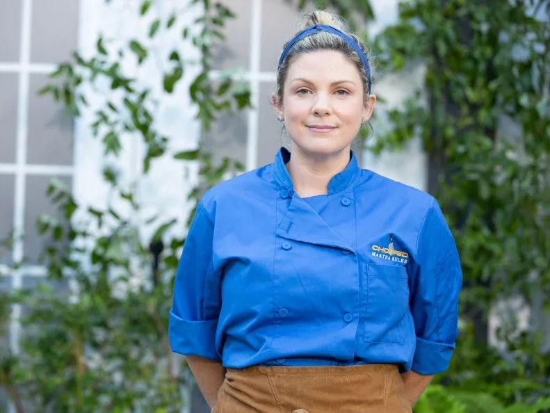 Chef Julie Cutting, as seen on Chopped: Martha's Rules, Season 49