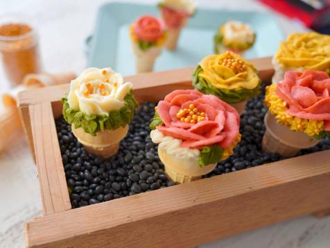 Rose Cupcake Cones