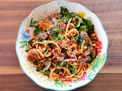 Sweet Potato and Mushroom Carbonara