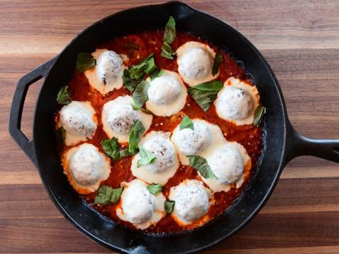 Hot and Cheesy Baked Meatballs