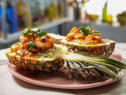 Sunny Anderson makes her Easy Shrimp and Rice Pineapple Boats, as seen on The Kitchen, season 28.