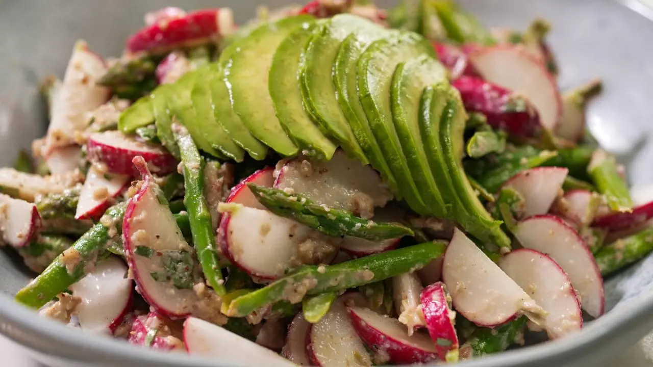 Radish, Avocado and Asparagus Salad Recipe Jeff Mauro Food Network