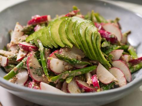 Radish, Avocado and Asparagus Salad