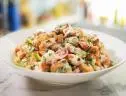 Katie Lee Biegel makes Lobster Roll Panzanella, as seen on The Kitchen, season 28.