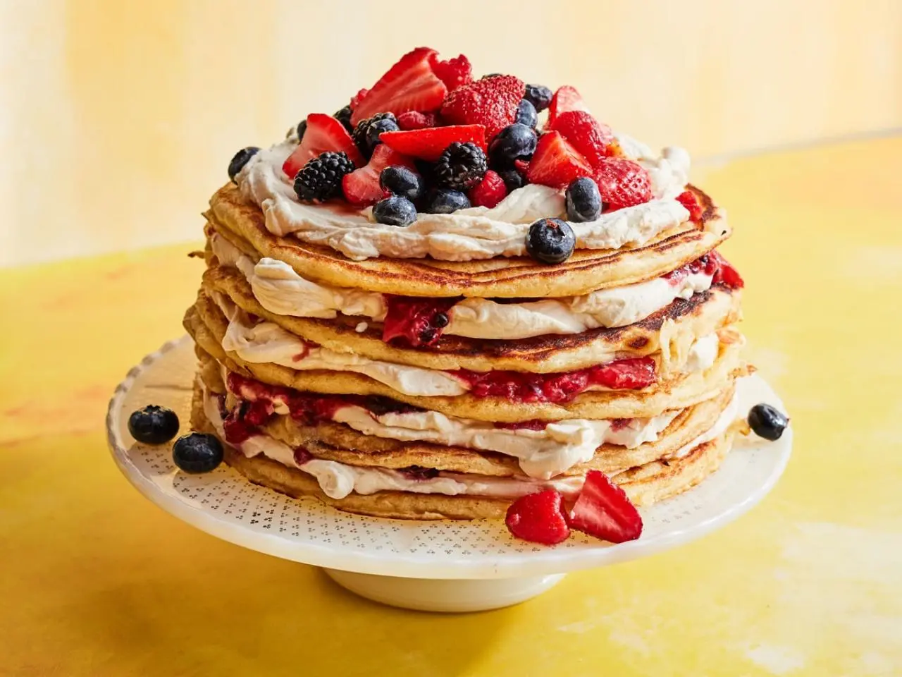 Pancake Cake with Berries Recipe | Food Network Kitchen | Food Network