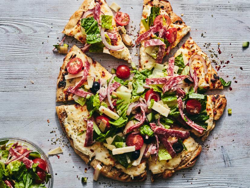 Food Network Kitchen's Grilled Salad Pizza.