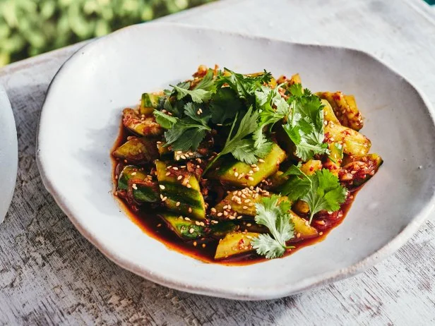 Description: Food Network Kitchen's Smashed Cucumber Salad.