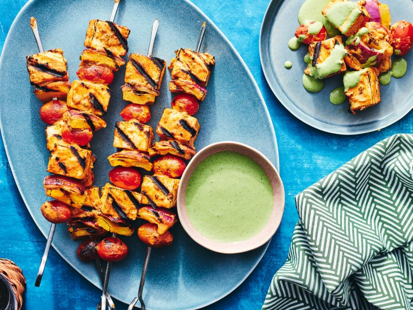 Description: Food Network Kitchen's Tikka Kebabs.