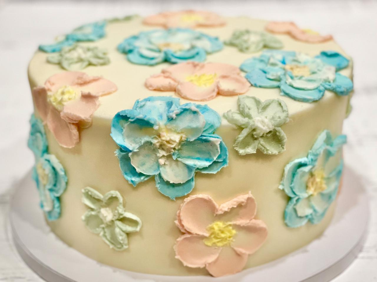 Painting Flower Cake | Kek Happy Birthday Cake Delivery Malaysia
