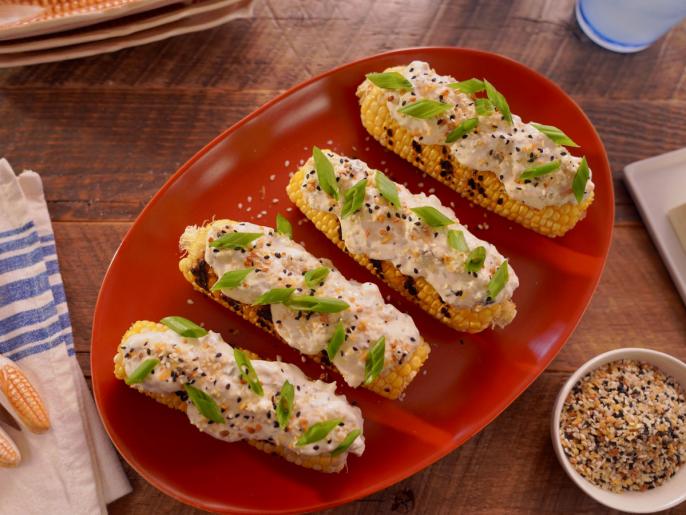 Scallion Cream Cheese Corn on the Cob Recipe Molly Yeh Food Network