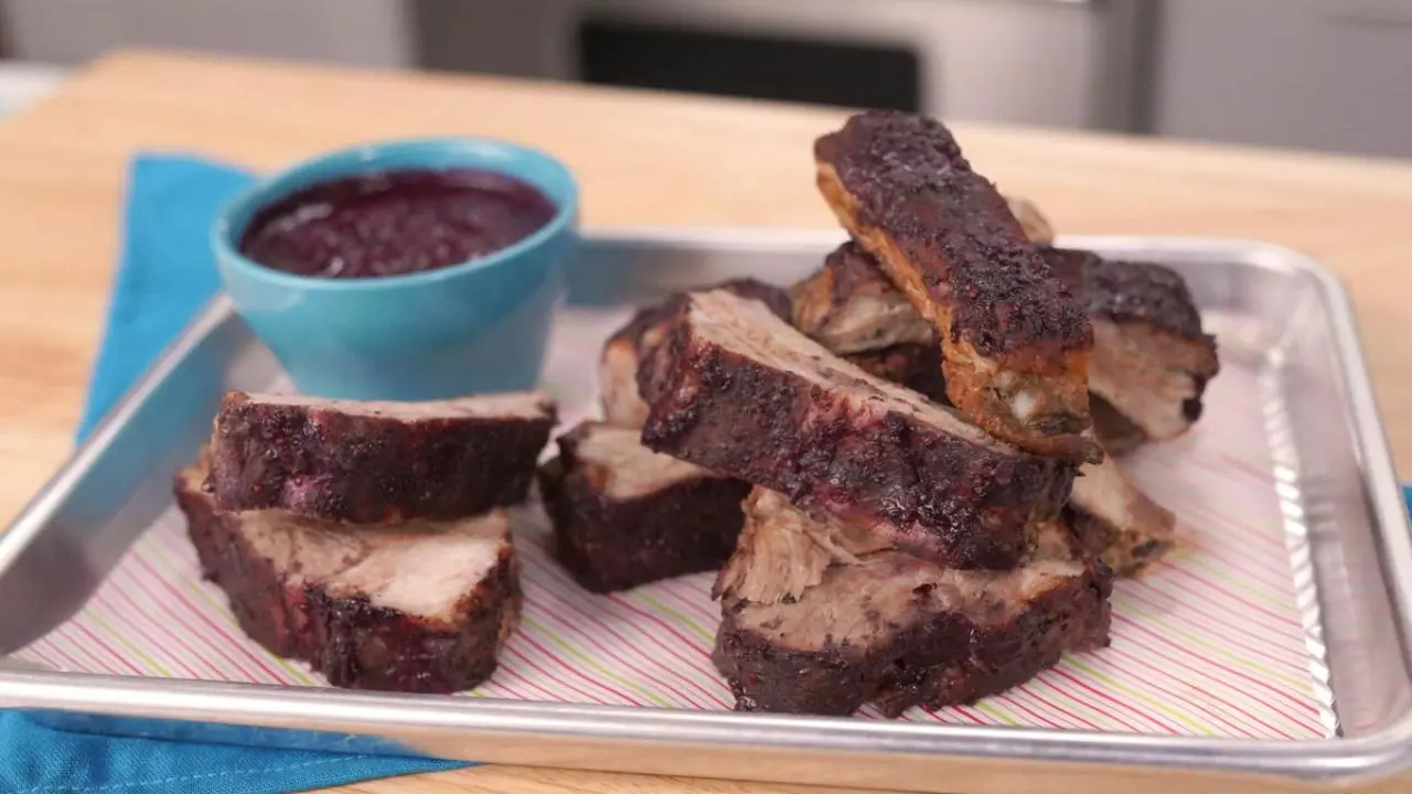 Blueberry-Cherry BBQ Baby Back Ribs