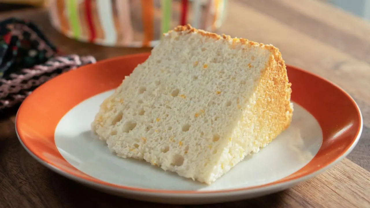 Orange Vanilla Bean Angel Food Cake