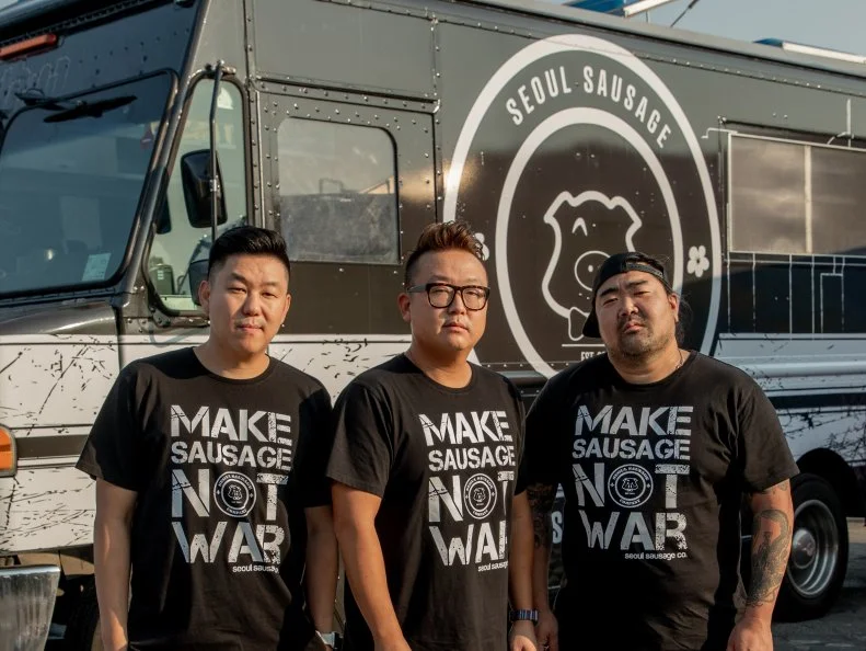 Seoul Sausage team members, as seen on The Great Food Truck Race, Season 13..