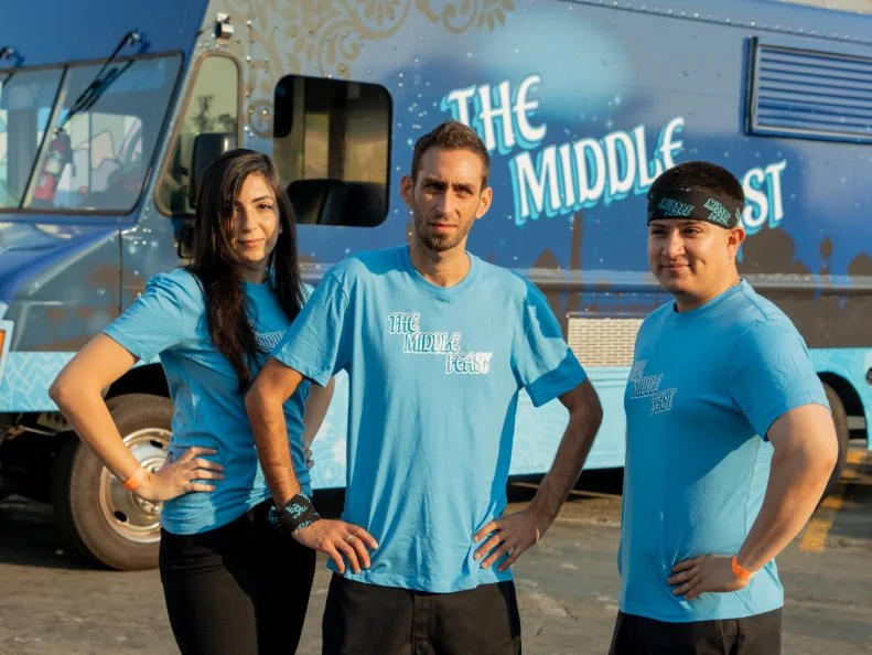 Middle Feast team members, as seen on The Great Food Truck Race, Season 13..