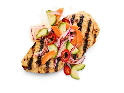 Ginger-Miso Chicken with Quick Pickles