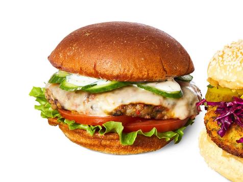 Mushroom-Bean Burgers with Ranch Sauce