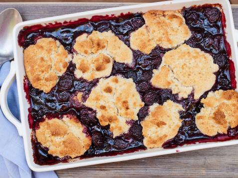 Vegan Cherry Cobbler with Almond Biscuit Topping