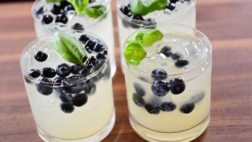 Blueberry Basil Limeade