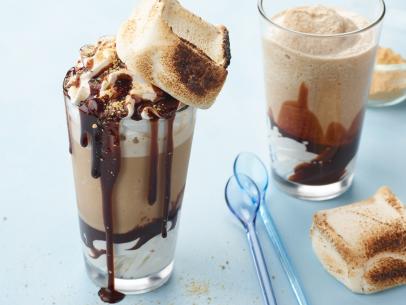 Food Network Kitchen’s Frozen S'mores Lattes, as seen on Food Network.