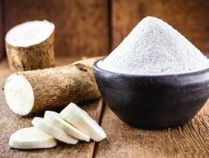 alternative flour, vegan food, typical of Brazil, made with cassava. Typical south american root