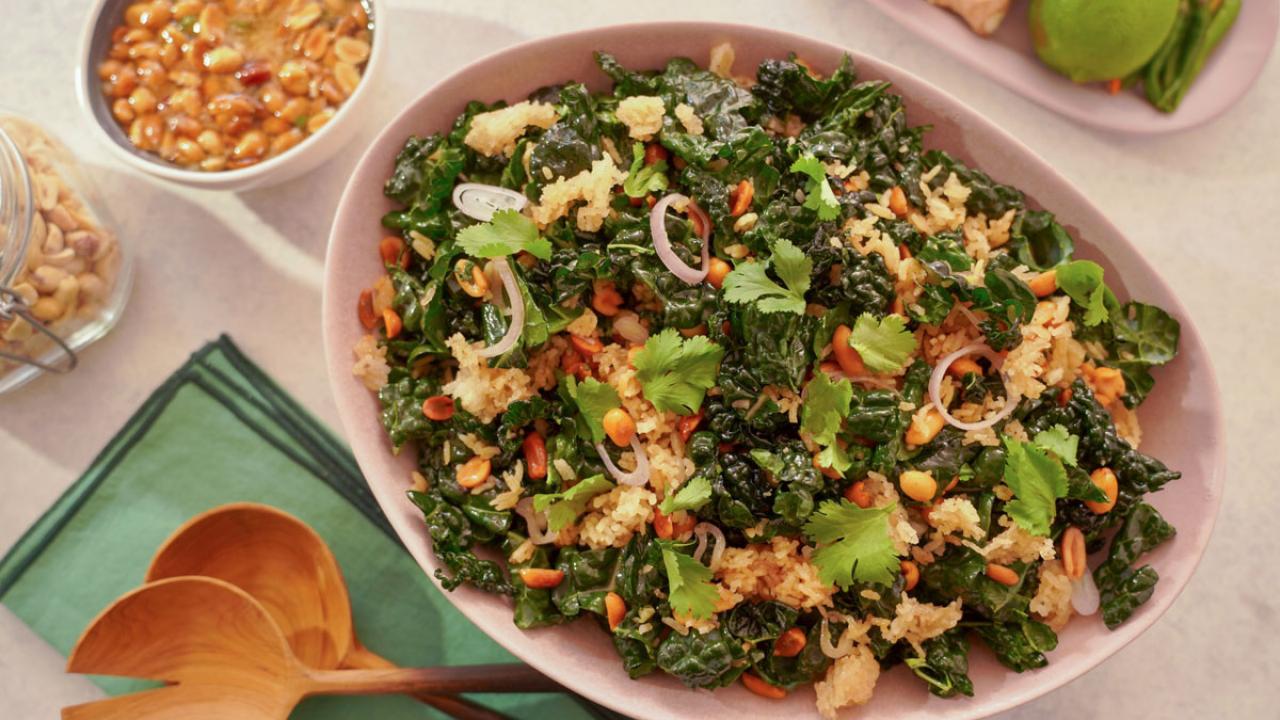 Crispy Rice Salad with Kale