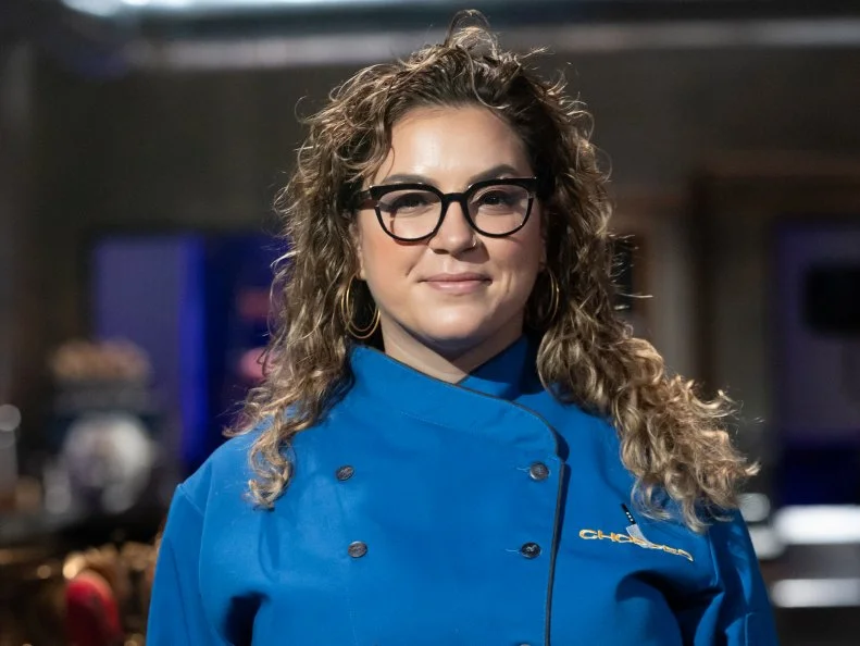 Chef Leia Gaccione, as seen on Chopped, Season 50, Alton Brown Maniacal Baskets Tournament.