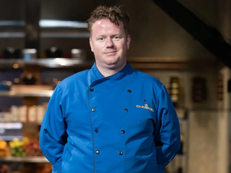 Chef Matt Brown, as seen on Chopped, Season 50, Alton Brown Maniacal Baskets Tournament.