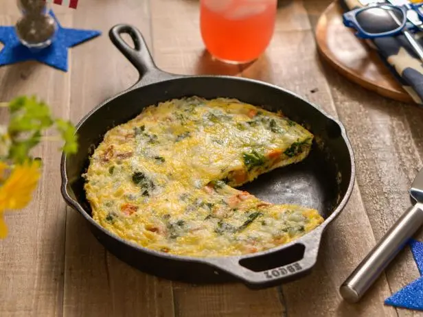 Sweet Potato, Kale and Bacon Frittata Recipe | Valerie Bertinelli | Food Network