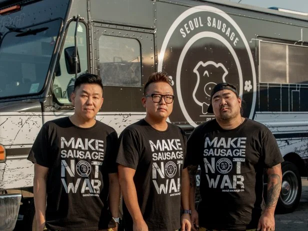 Seoul Sausage team members, as seen on The Great Food Truck Race, Season 13..