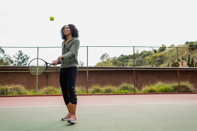 Woman Playing Tennis