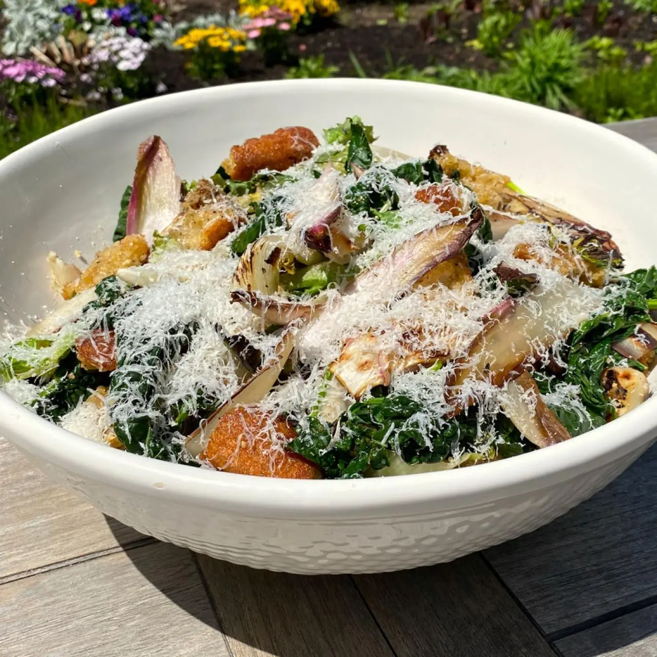 Charred Greens with Citrus Vinaigrette Recipe | Michael Symon