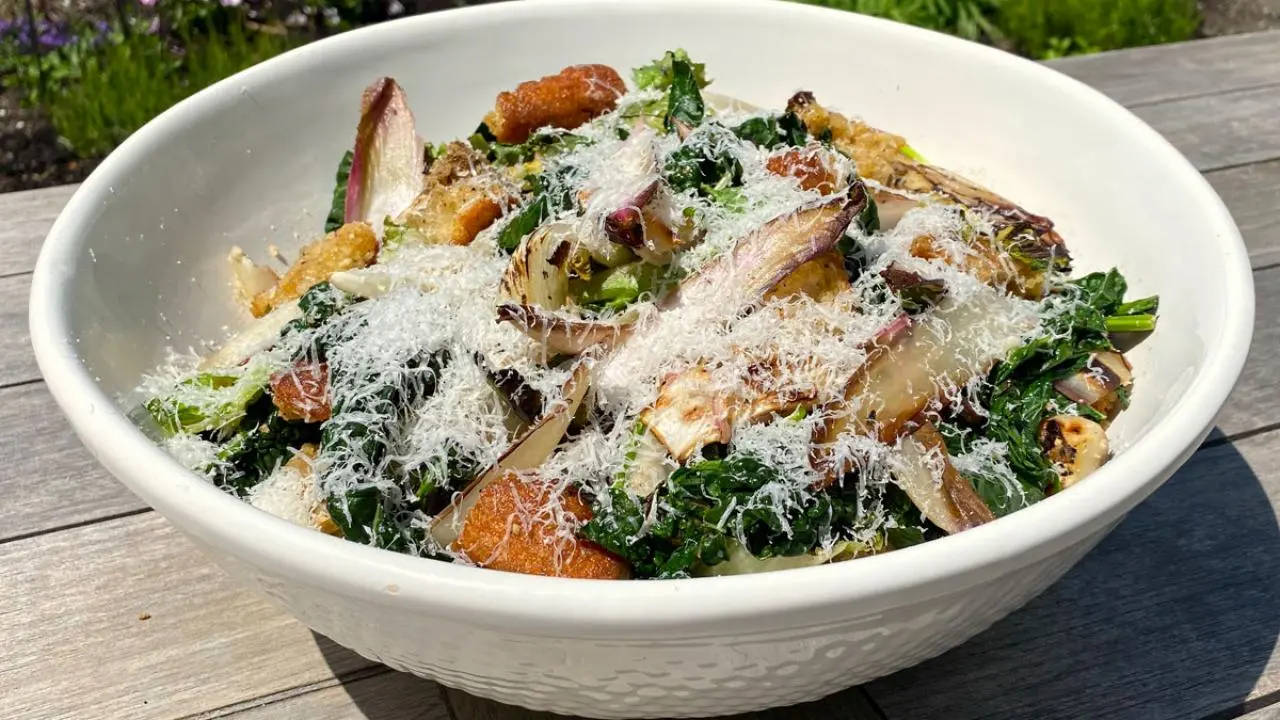 Charred Greens with Citrus Vinaigrette