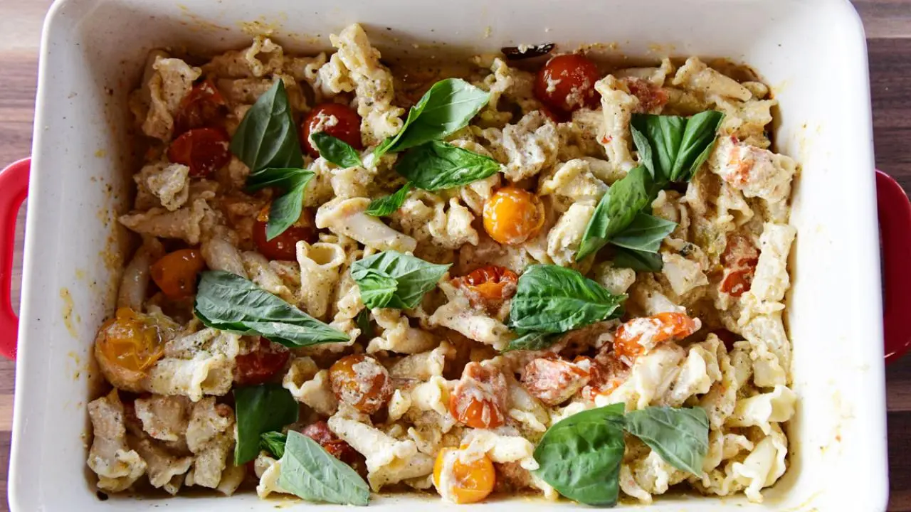 Baked Goat Cheese Pasta