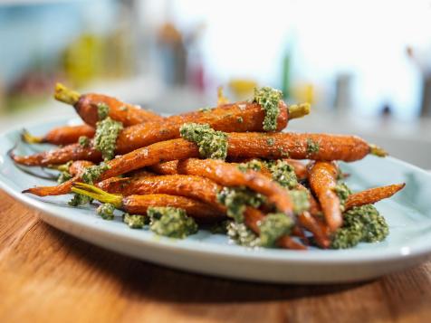 Roasted Carrots with Carrot Top Pesto