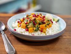 I love Thai-style curries. Here, I am using some traditional Thai ingredients, like red curry paste and coconut milk, as my inspiration for this spin on a red curry.