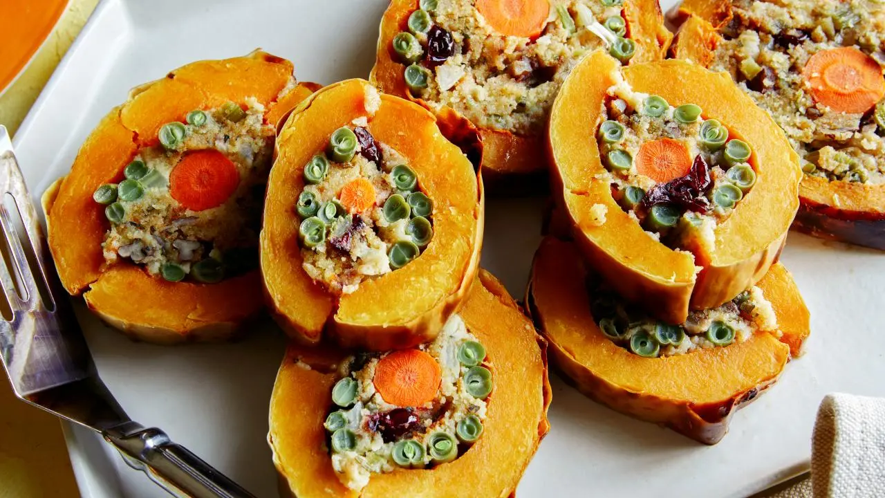 Whole Stuffed Butternut Squash