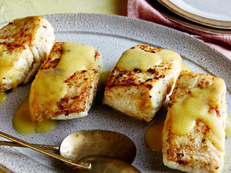 Cumin-Seared Halibut with Sweet Corn Sauce