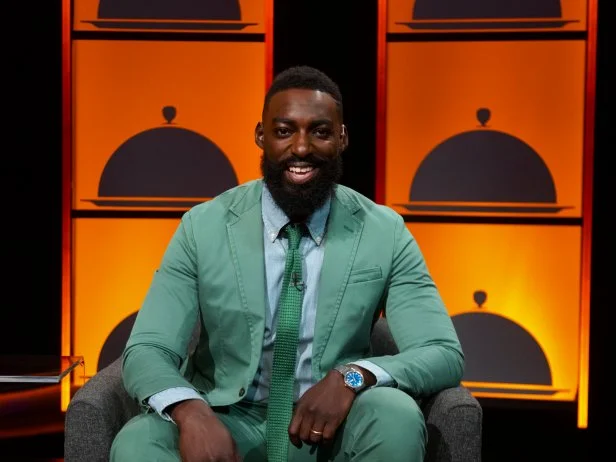 Panelist Eric Adjepong poses, as seen on Money Hungry, Season 1.