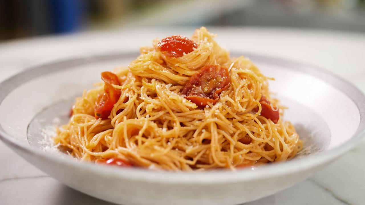 Blushing Angel Hair Pasta Recipe | Alex Guarnaschelli | Food Network