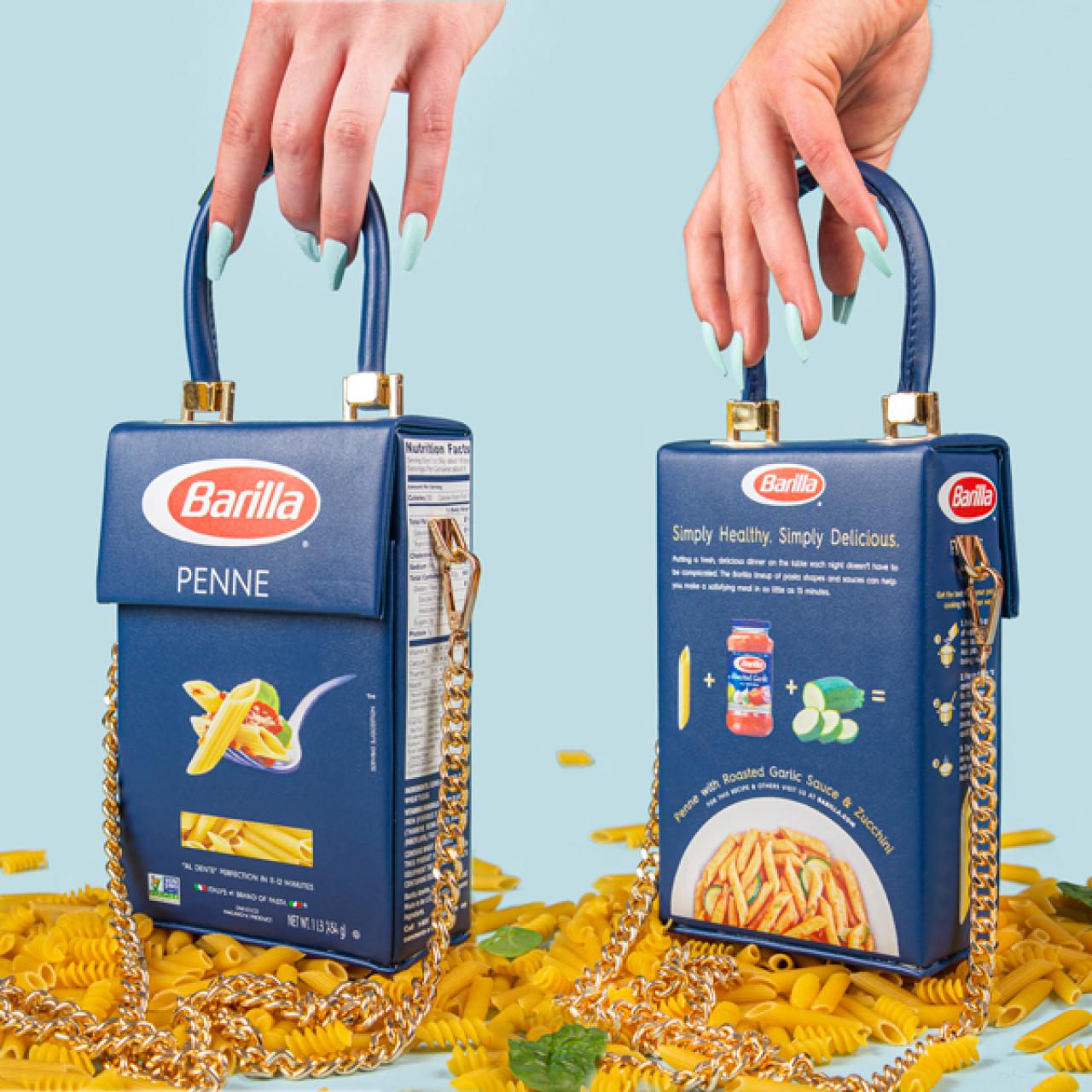 Where to Get the Barilla Penne Pasta Box Purse FN Dish Behindthe