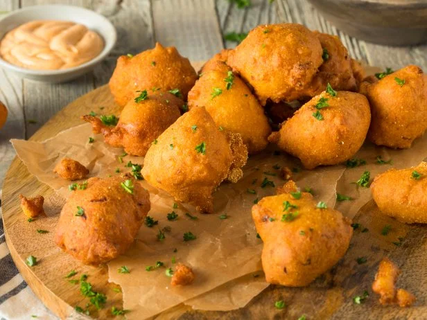 Homemade Deep Fried Hush Puppy Corn Fritters