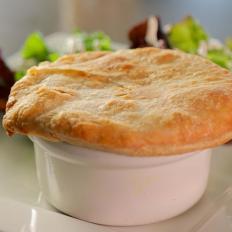Chicken pot pie as served at Hilo Bay Café in Hilo, Hawaii, as seen on Food Network's Diners, Drive-ins and Dives: episode DV3410H.