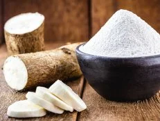 alternative flour, vegan food, typical of Brazil, made with cassava. Typical south american root